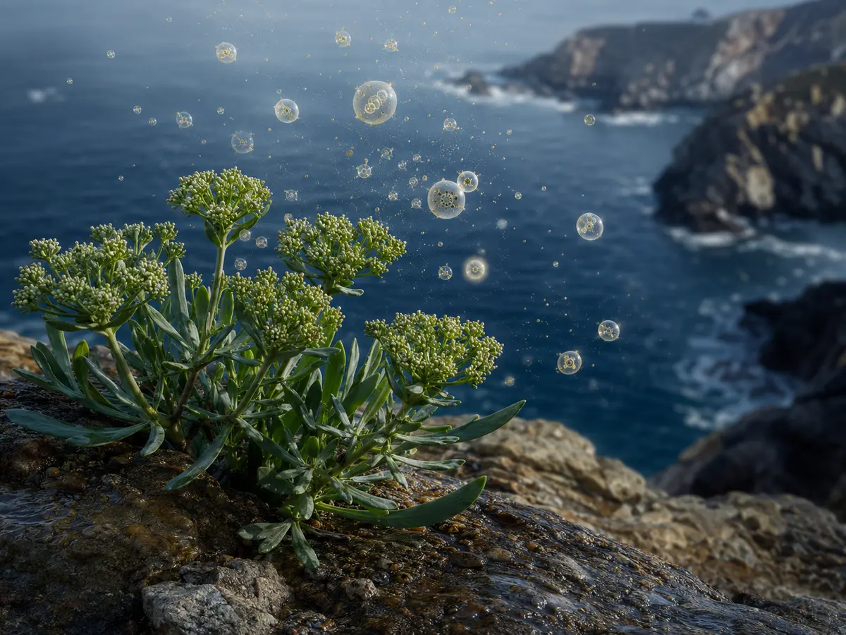 法國海茴香與胞外體科技意象